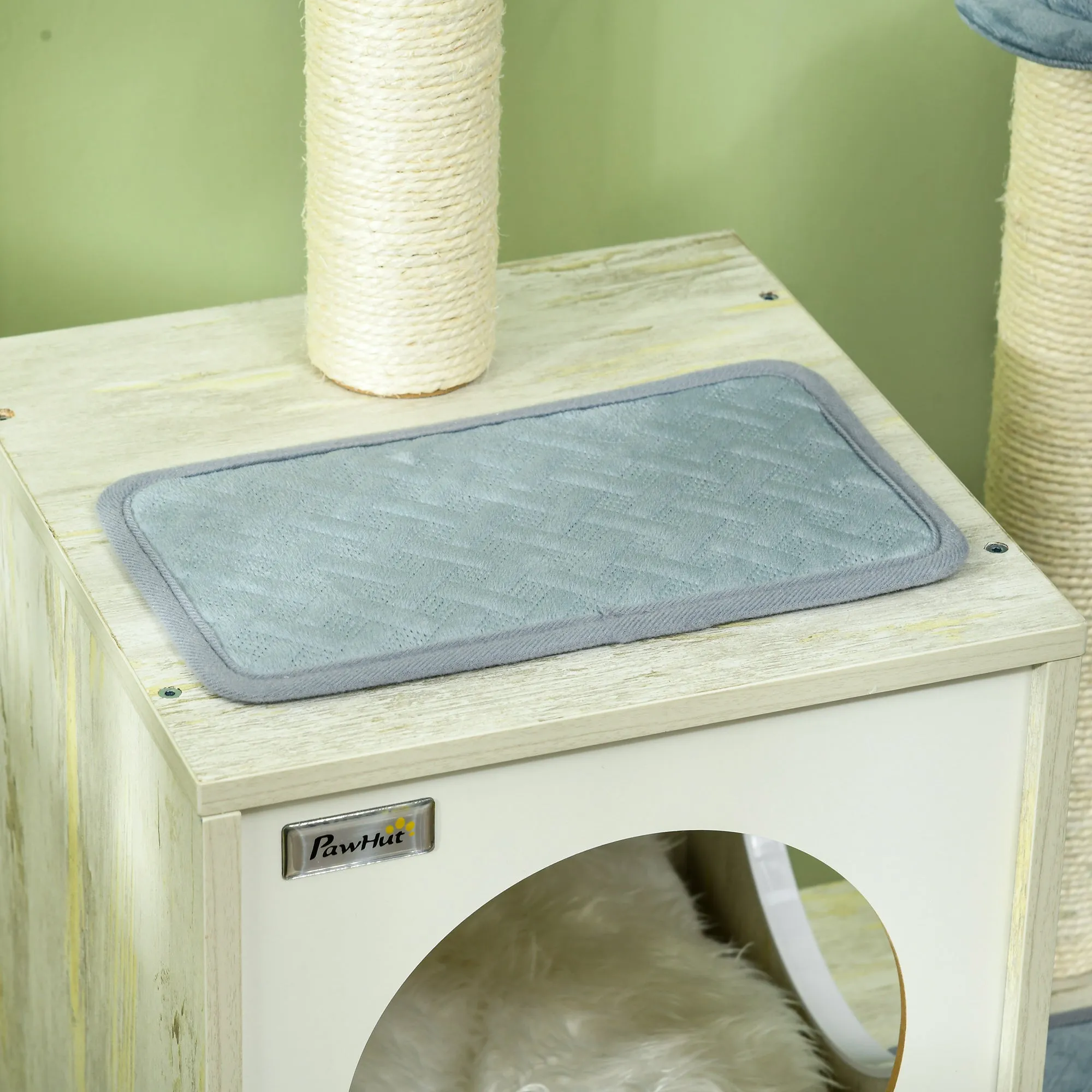 114cm Cat Tree for Indoor Cats, with Scratching Posts, hammock, Bed, House