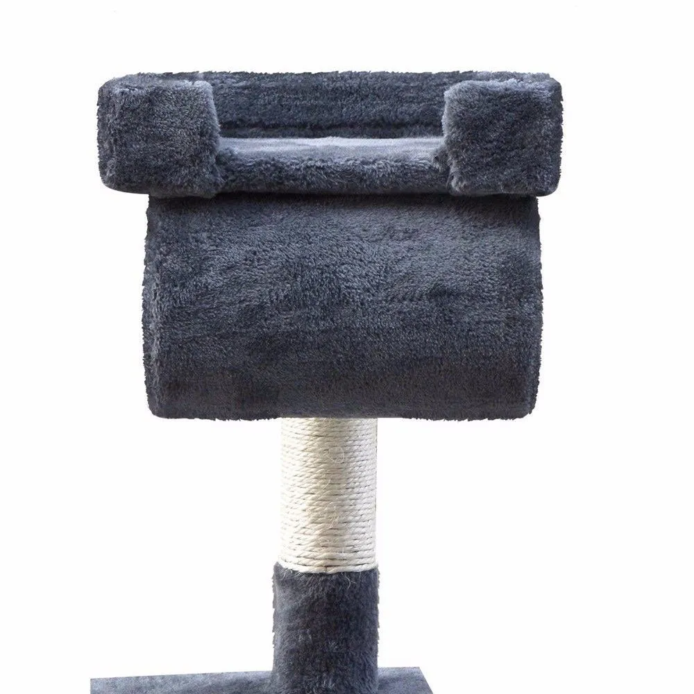 158cm Cat Tree Scratching Post Scratcher Pole Gym Toy House Furniture Multilevel - grey