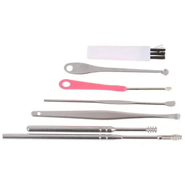 7Pcs/set Stainless Steel Ear Wax Remover Ear Cleaning Tool