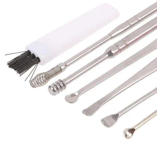 7Pcs/set Stainless Steel Ear Wax Remover Ear Cleaning Tool