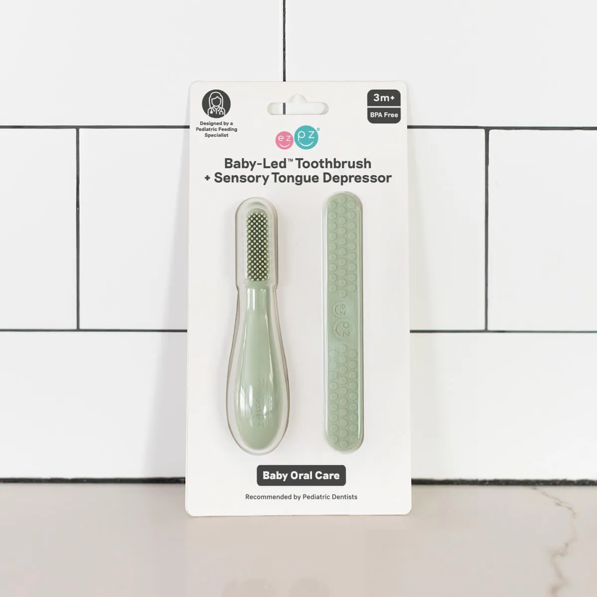 Baby-Led™ Toothbrush   Sensory Tongue Depressor by ezpz