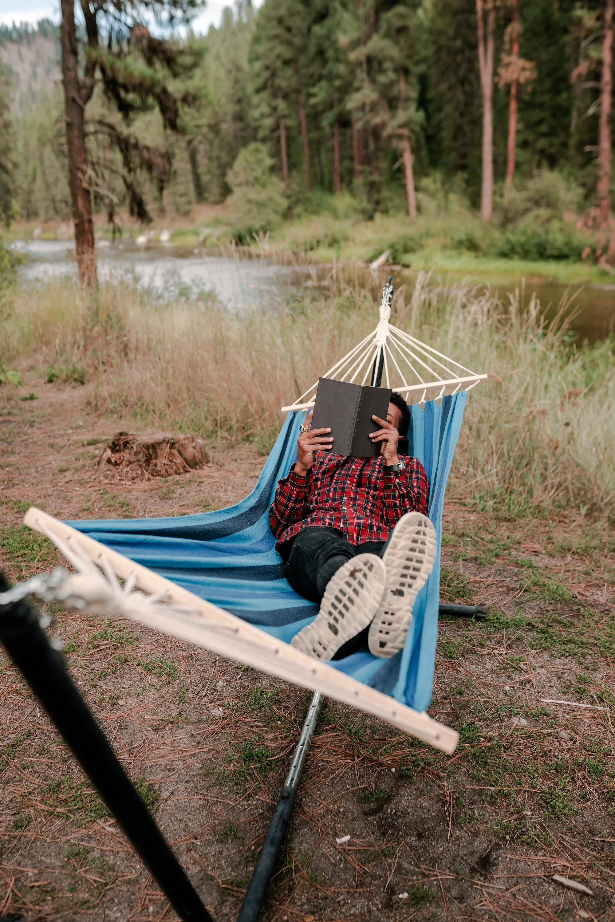 Bahamas Cotton Hammock - Single - Blue - 78 In X 37 In