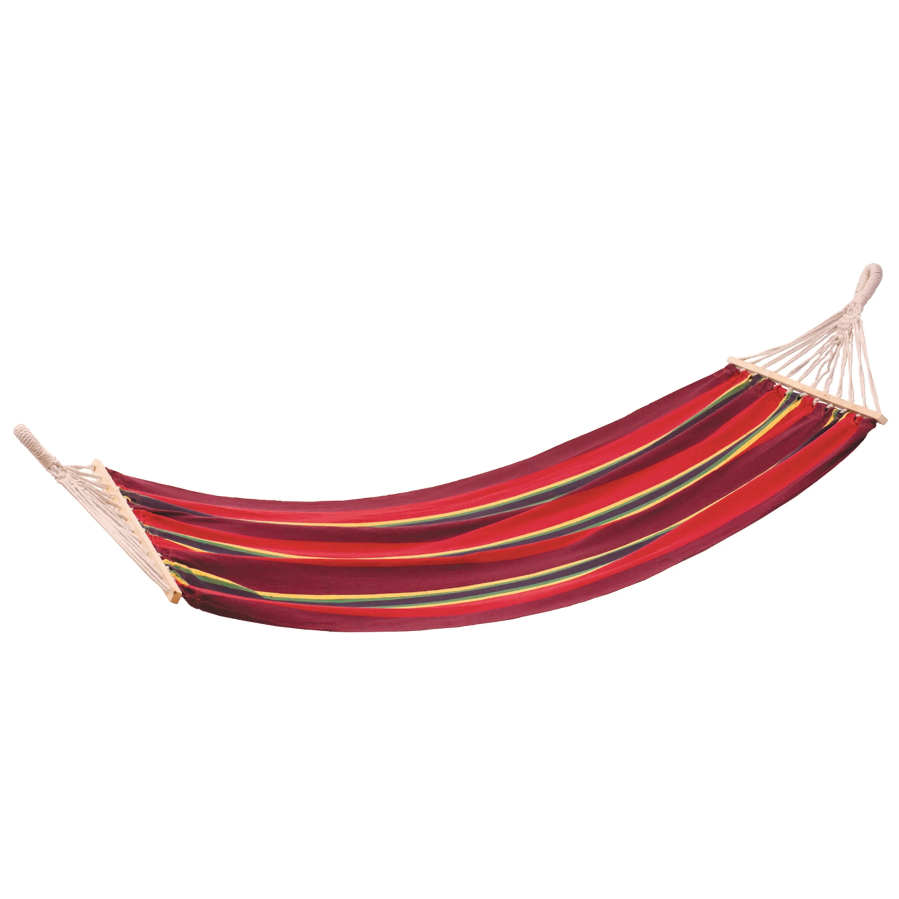 Bahamas Cotton Hammock - Single - Burgundy - 78 In X 37 In
