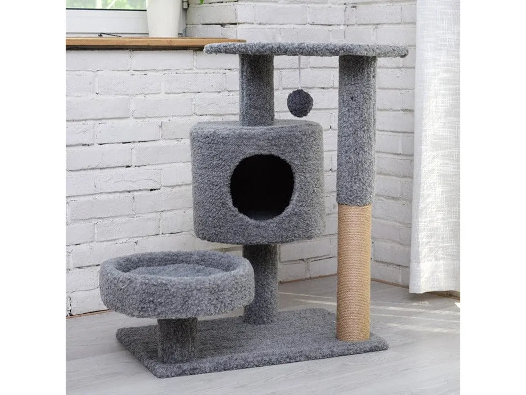 Cat Tree & Scratching Beige Light Blue Beige Brown Grey 60*40*75
