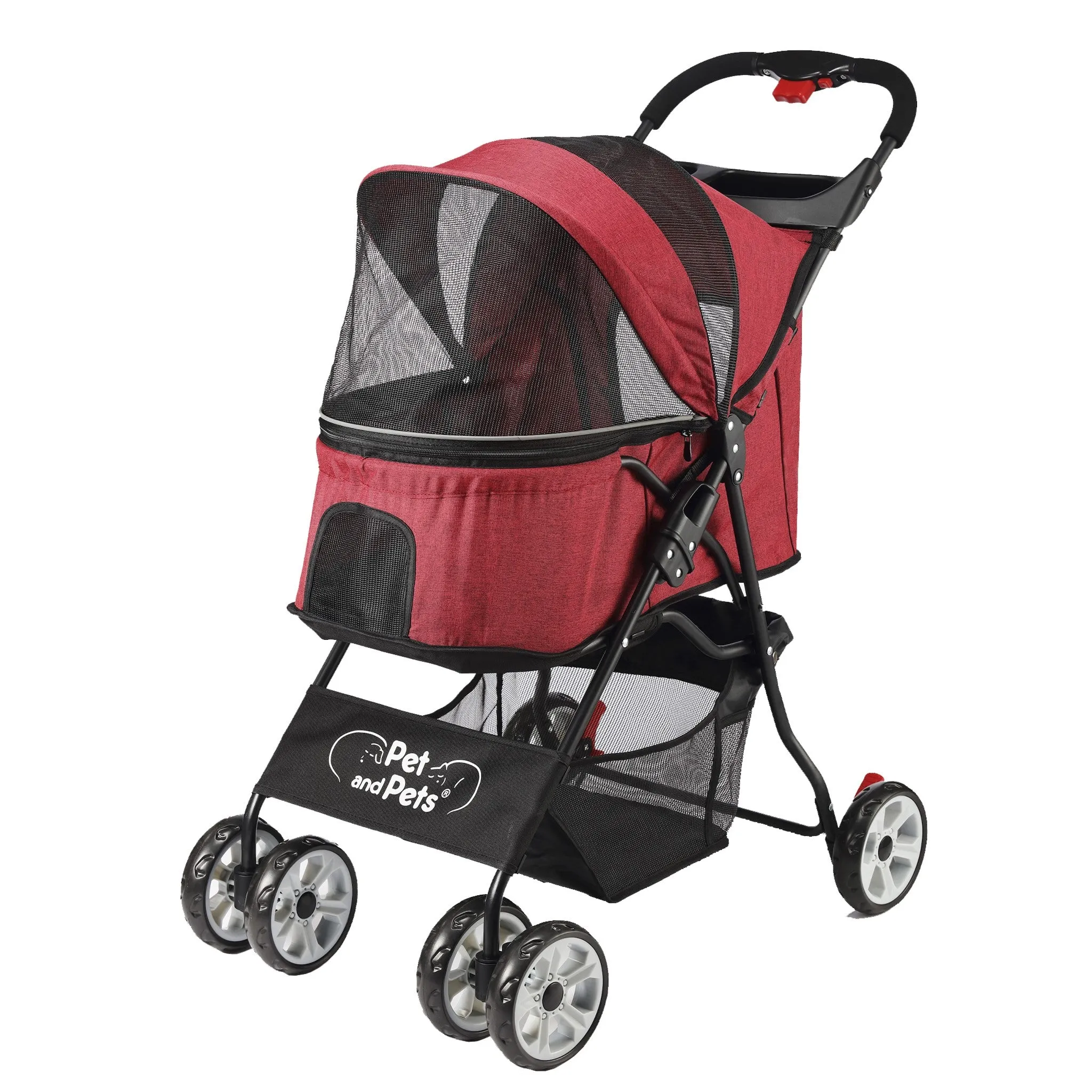 Catalina Pet Stroller - Robin Red
