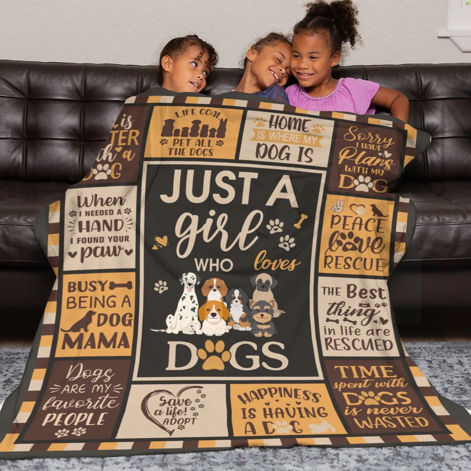 Dog Mom Blanket, Dog Lovers Gifts for Women, Puppy Throw Blanket for Bed Couch Christmas Gift