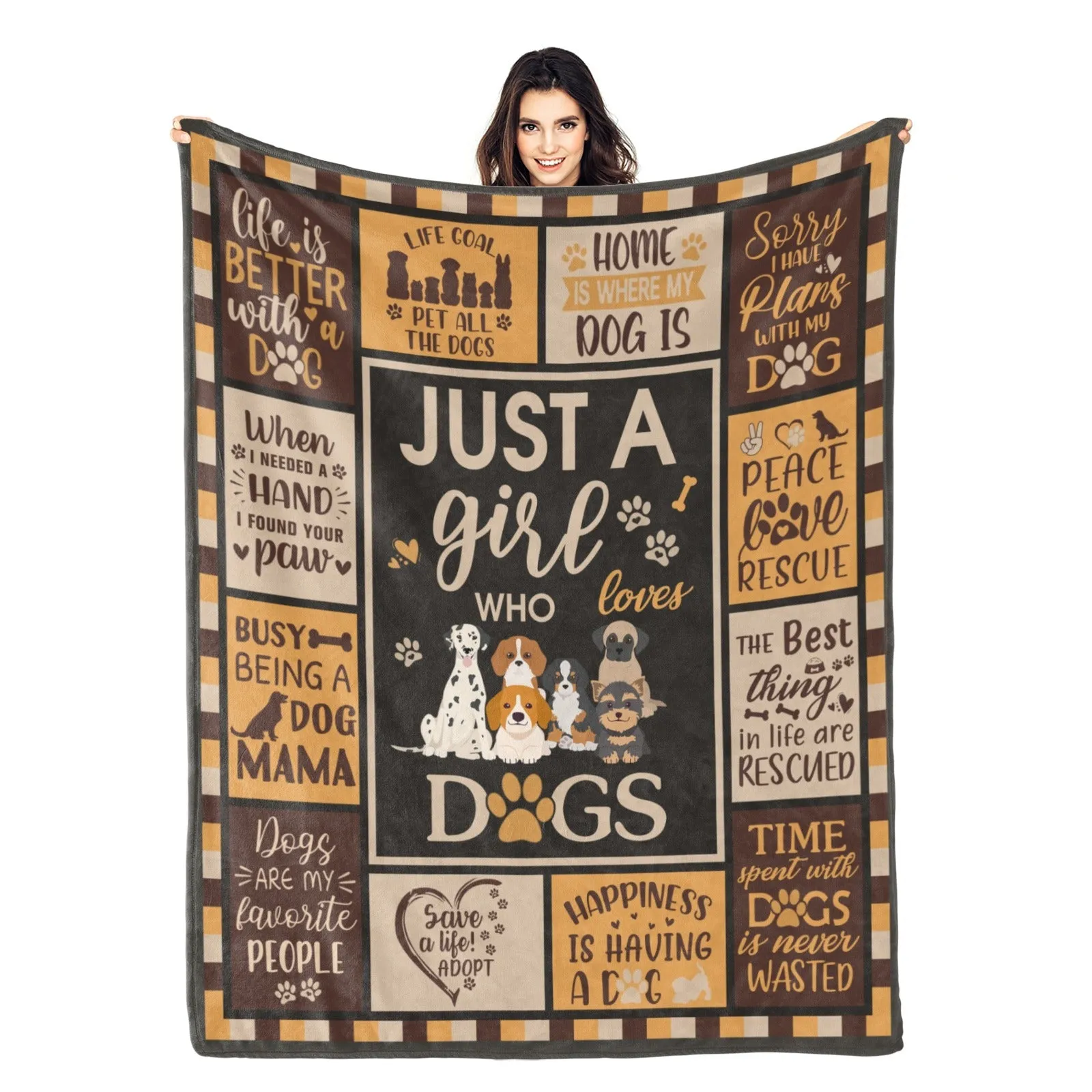 Dog Mom Blanket, Dog Lovers Gifts for Women, Puppy Throw Blanket for Bed Couch Christmas Gift