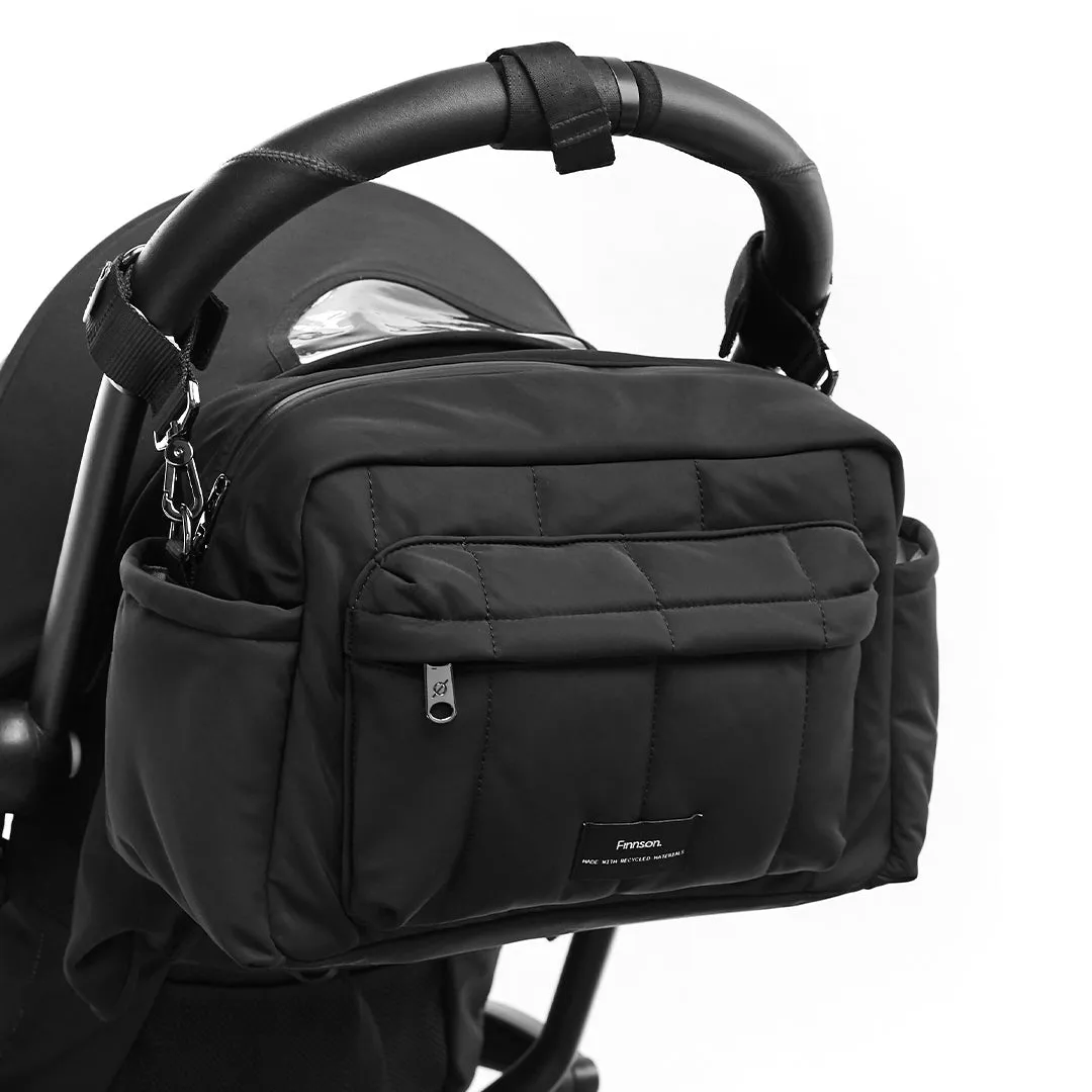 Finnson Freya Compact Changing Bag   Oversized Stroller Organiser - Black
