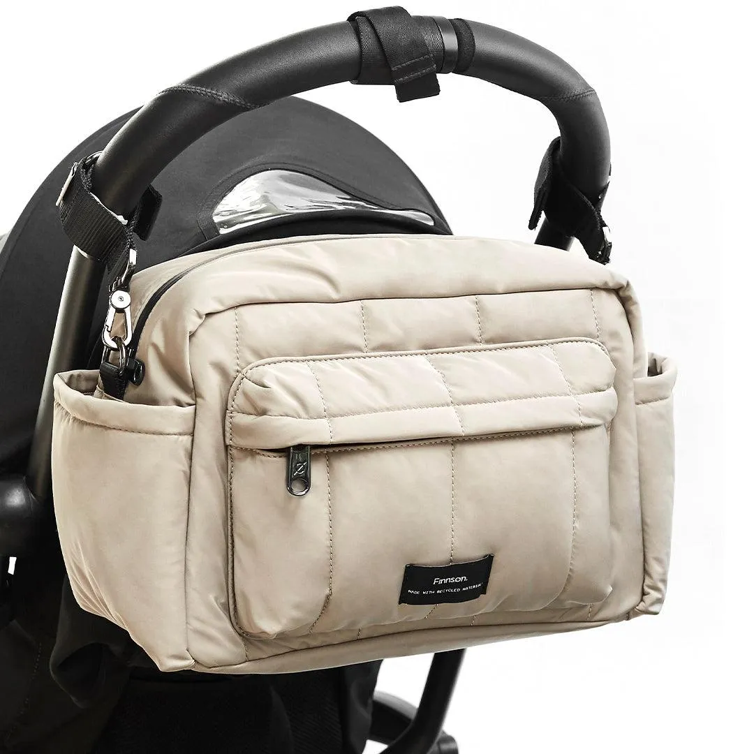 Finnson Freya Compact Changing Bag   Oversized Stroller Organiser - Taupe