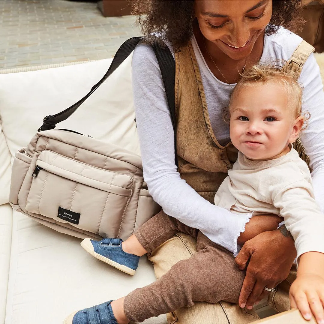 Finnson Freya Compact Changing Bag   Oversized Stroller Organiser - Taupe