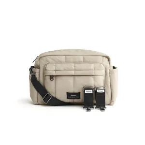 Finnson Freya Compact Changing Bag   Oversized Stroller Organiser - Taupe
