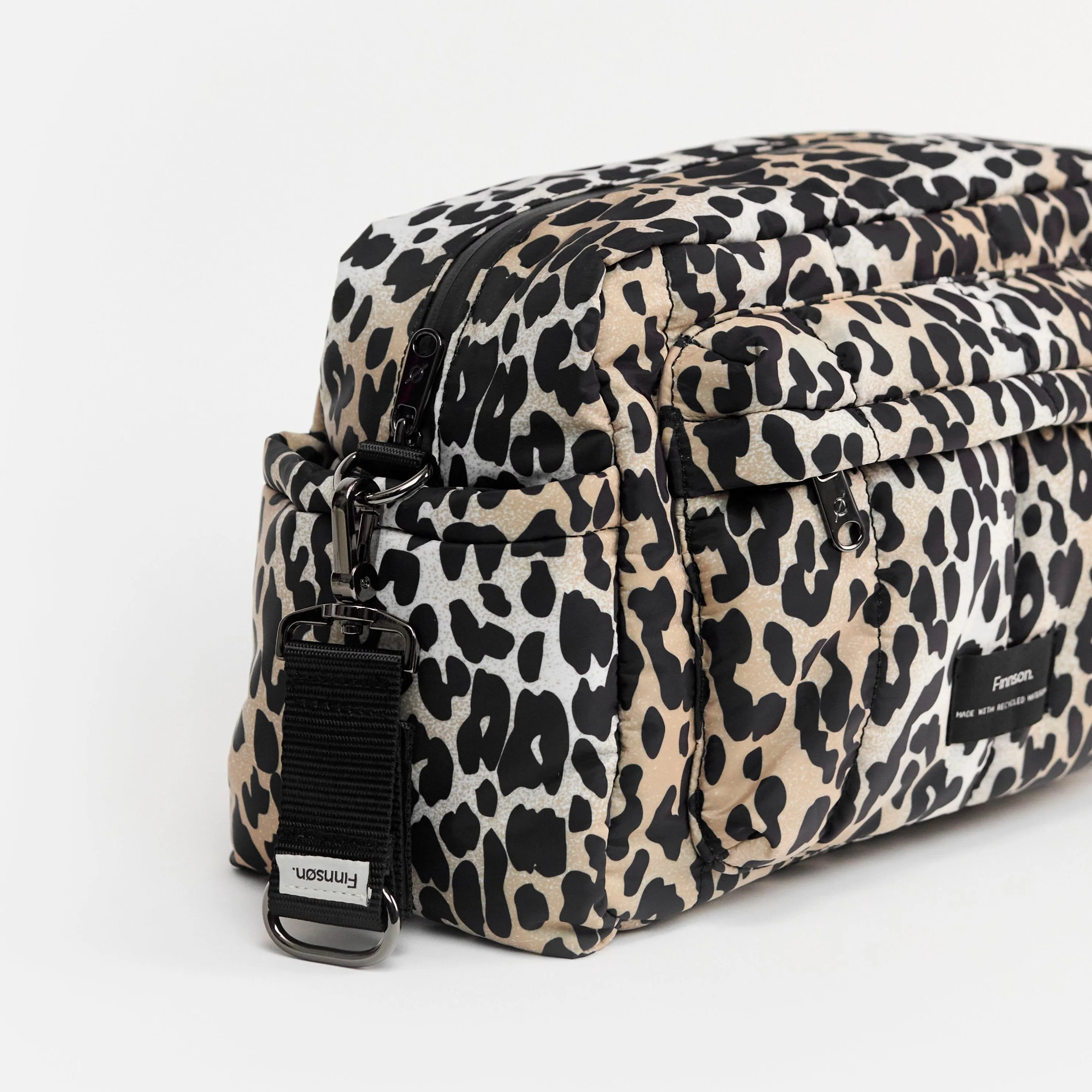FREYA Eco Oversized Stroller Organiser with Stroller Clips - Leopard
