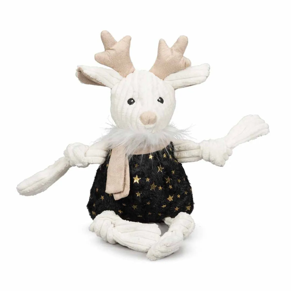 HuggleHounds Celebration Reindeer Knottie Dog Toy 16"