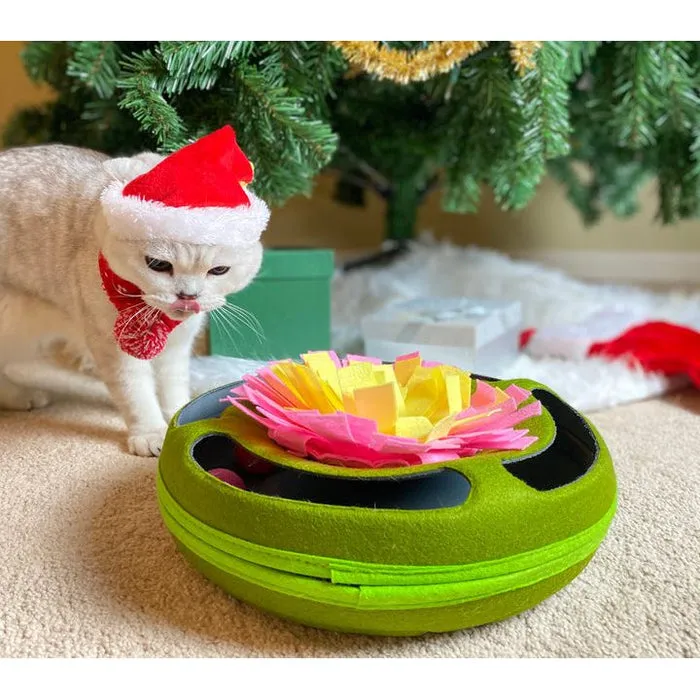 Injoya Cat Puzzle Snuffle Toy Green