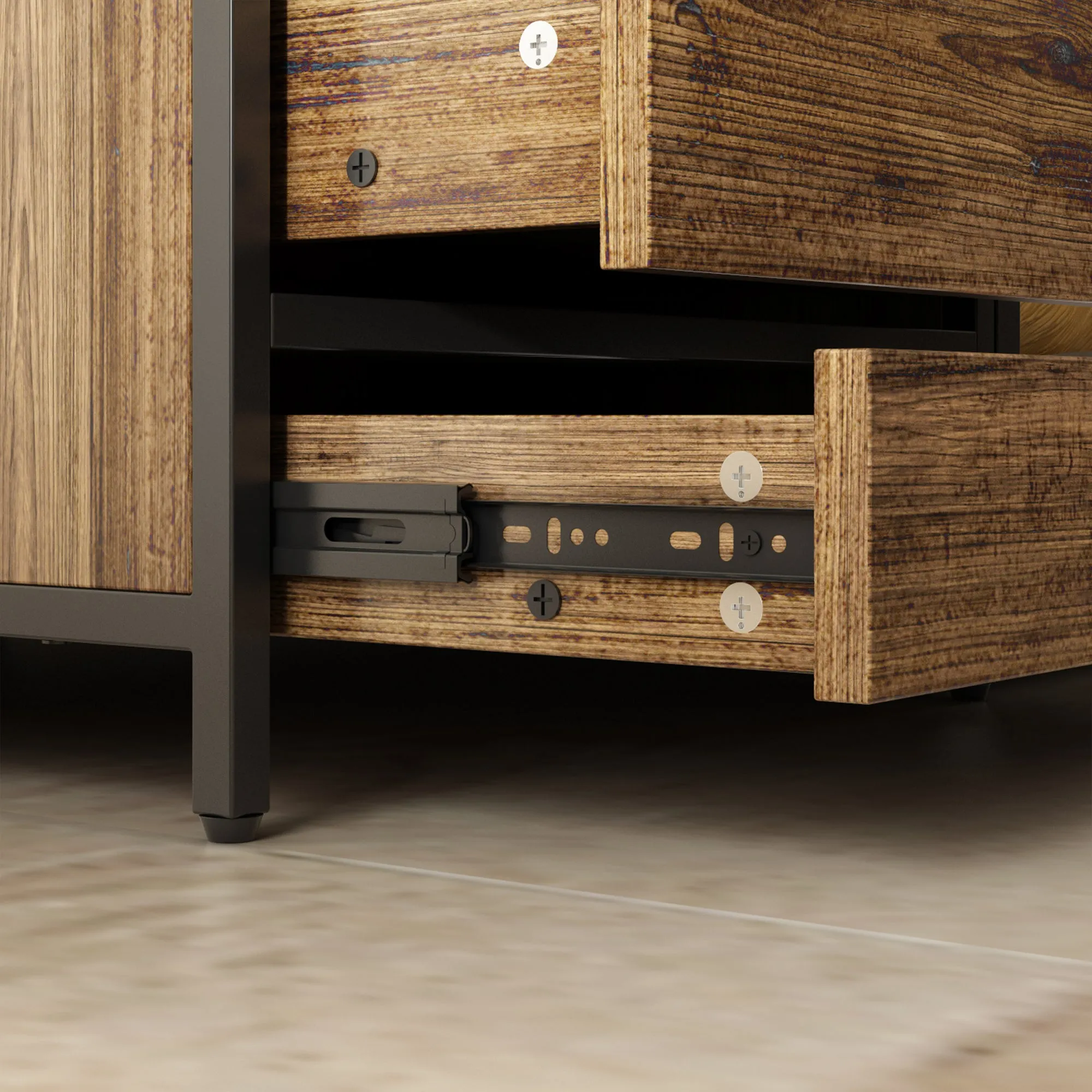 Large Dog Crate with Strong Storage Cabinet