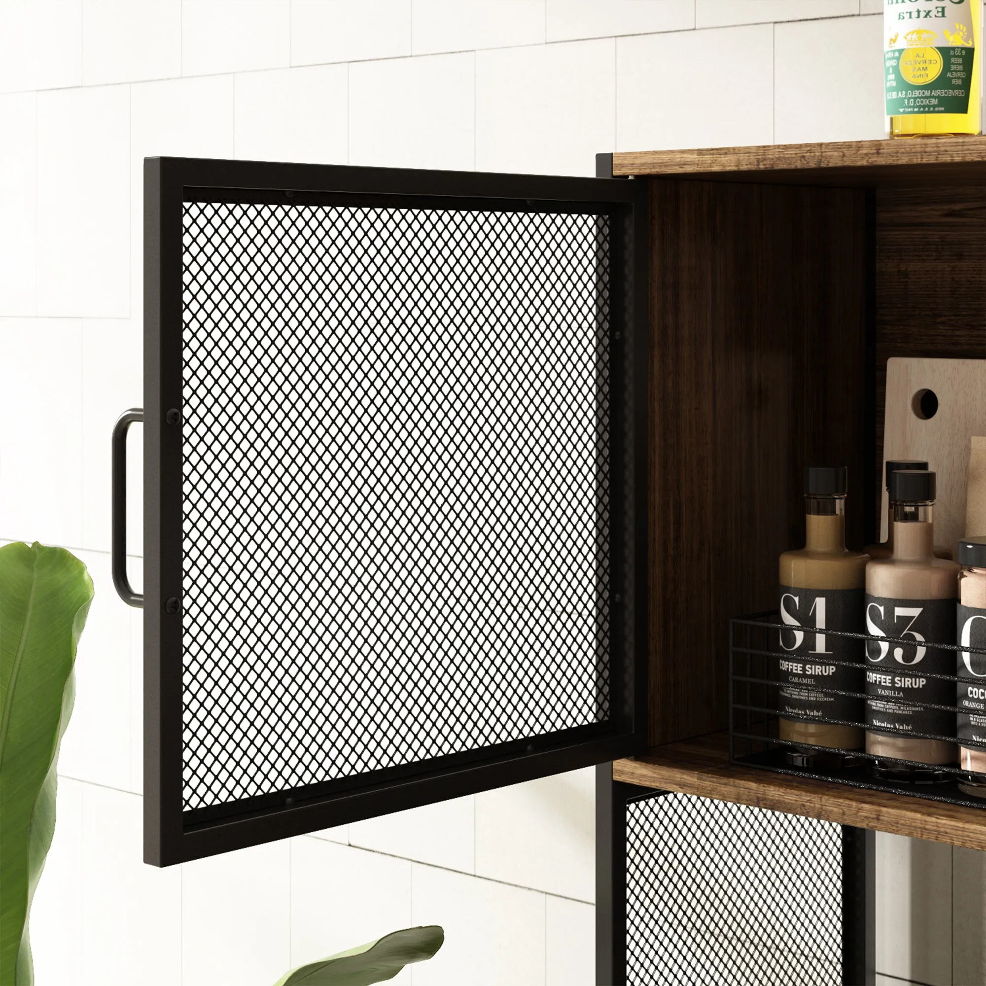 Large Dog Crate with Strong Storage Cabinet