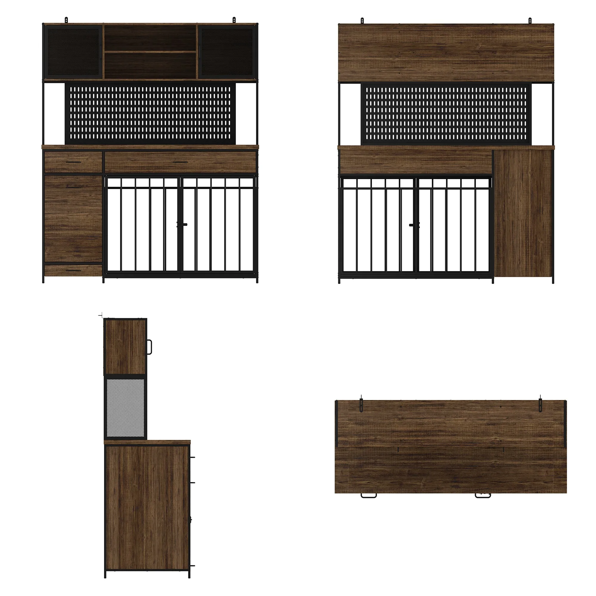 Large Dog Crate with Strong Storage Cabinet