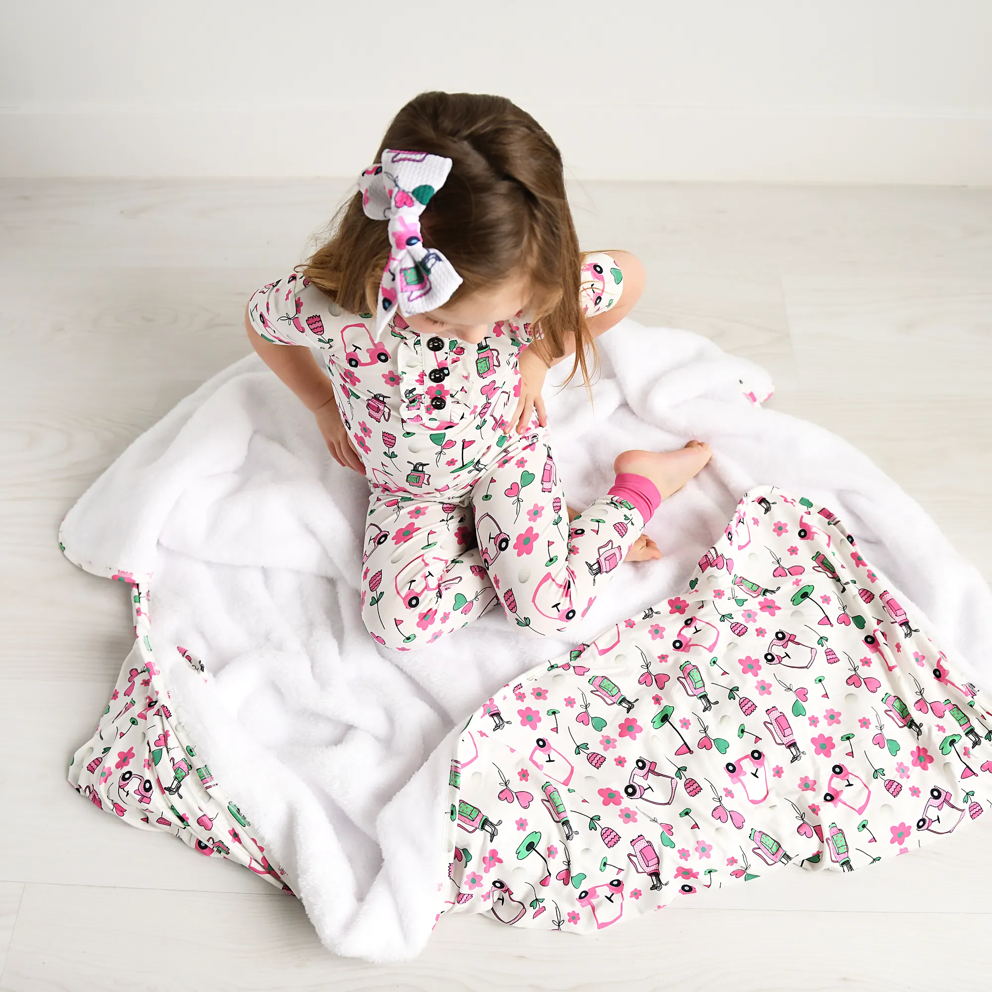 Lexi Pink Golf COZY BLANKET