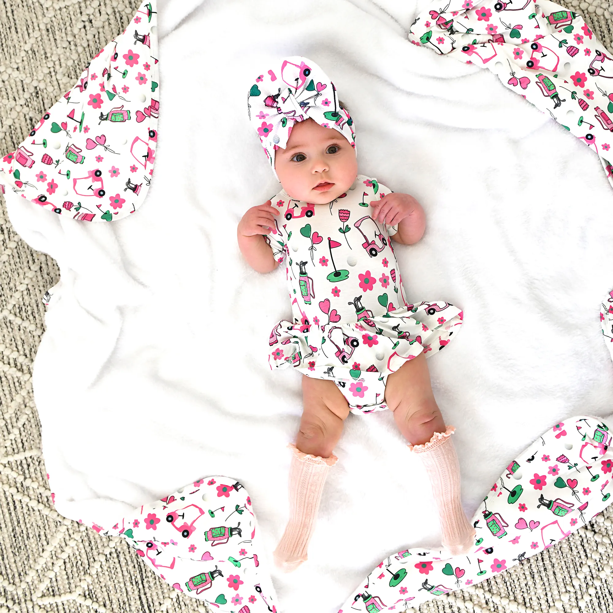 Lexi Pink Golf COZY BLANKET