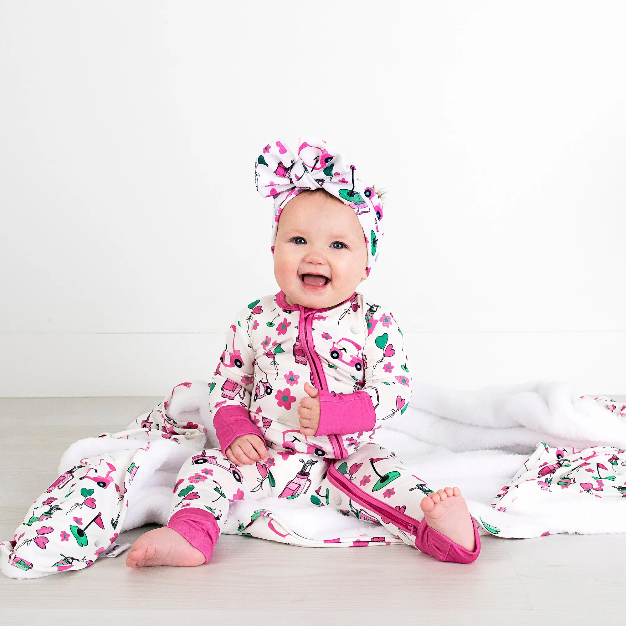 Lexi Pink Golf COZY BLANKET