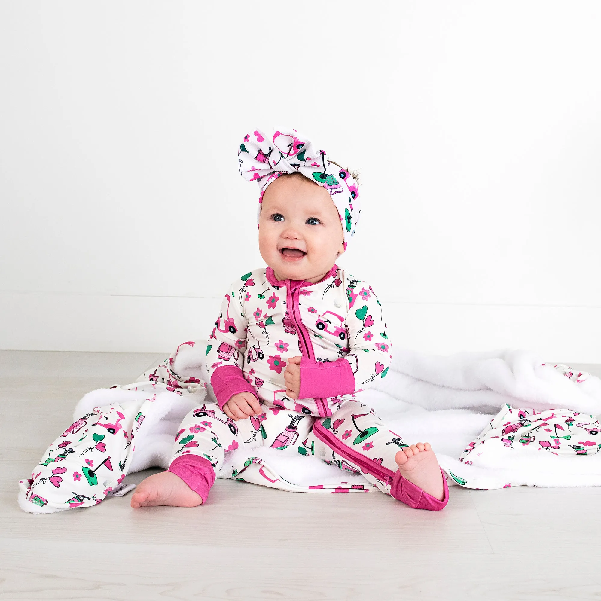 Lexi Pink Golf COZY BLANKET