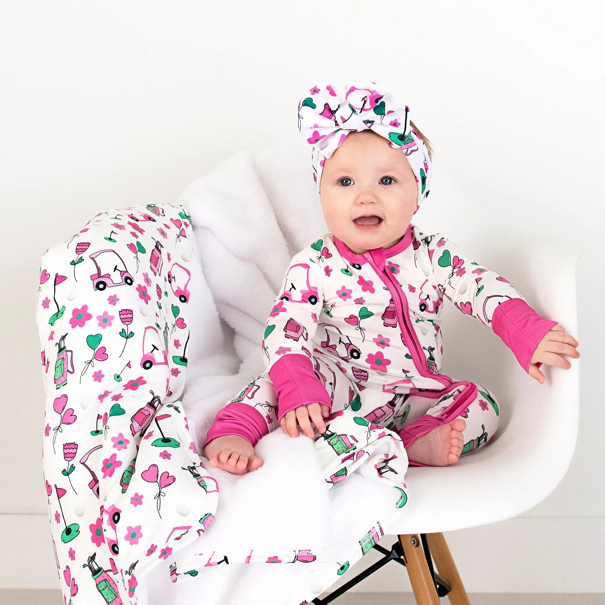 Lexi Pink Golf COZY BLANKET