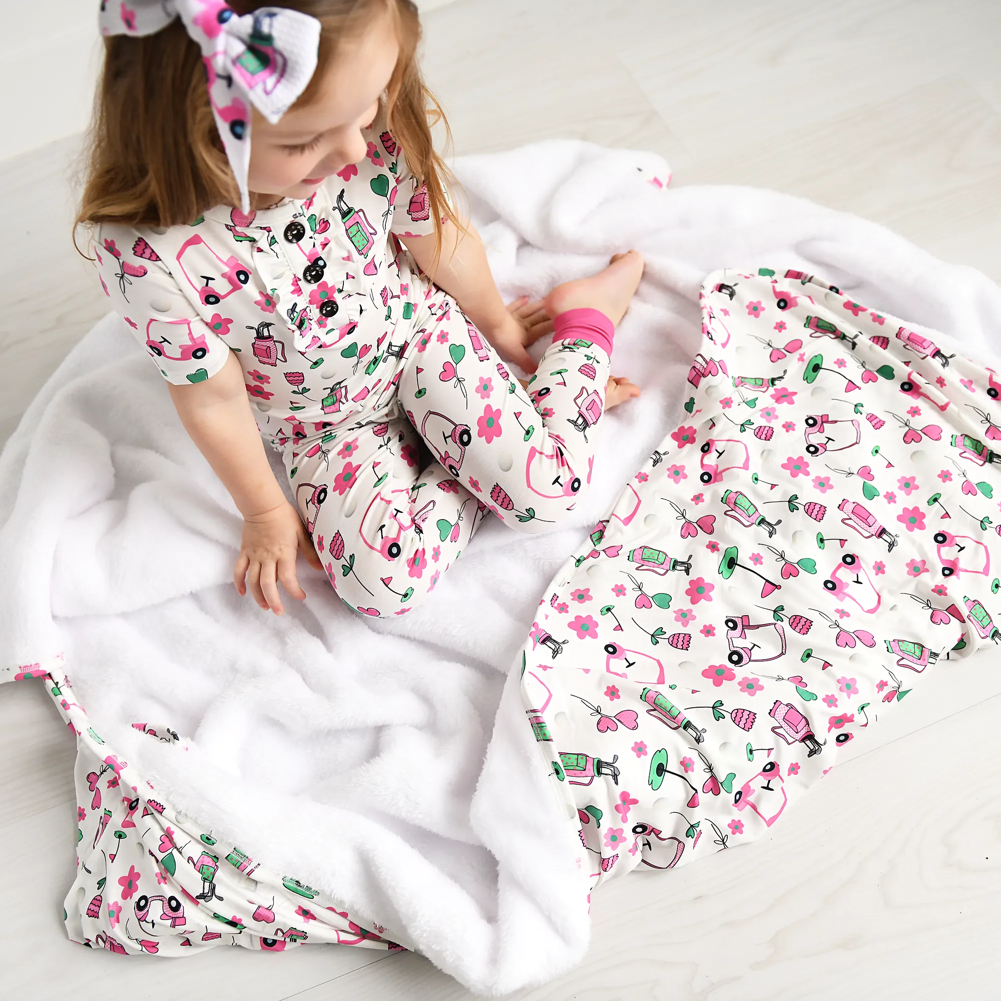Lexi Pink Golf COZY BLANKET