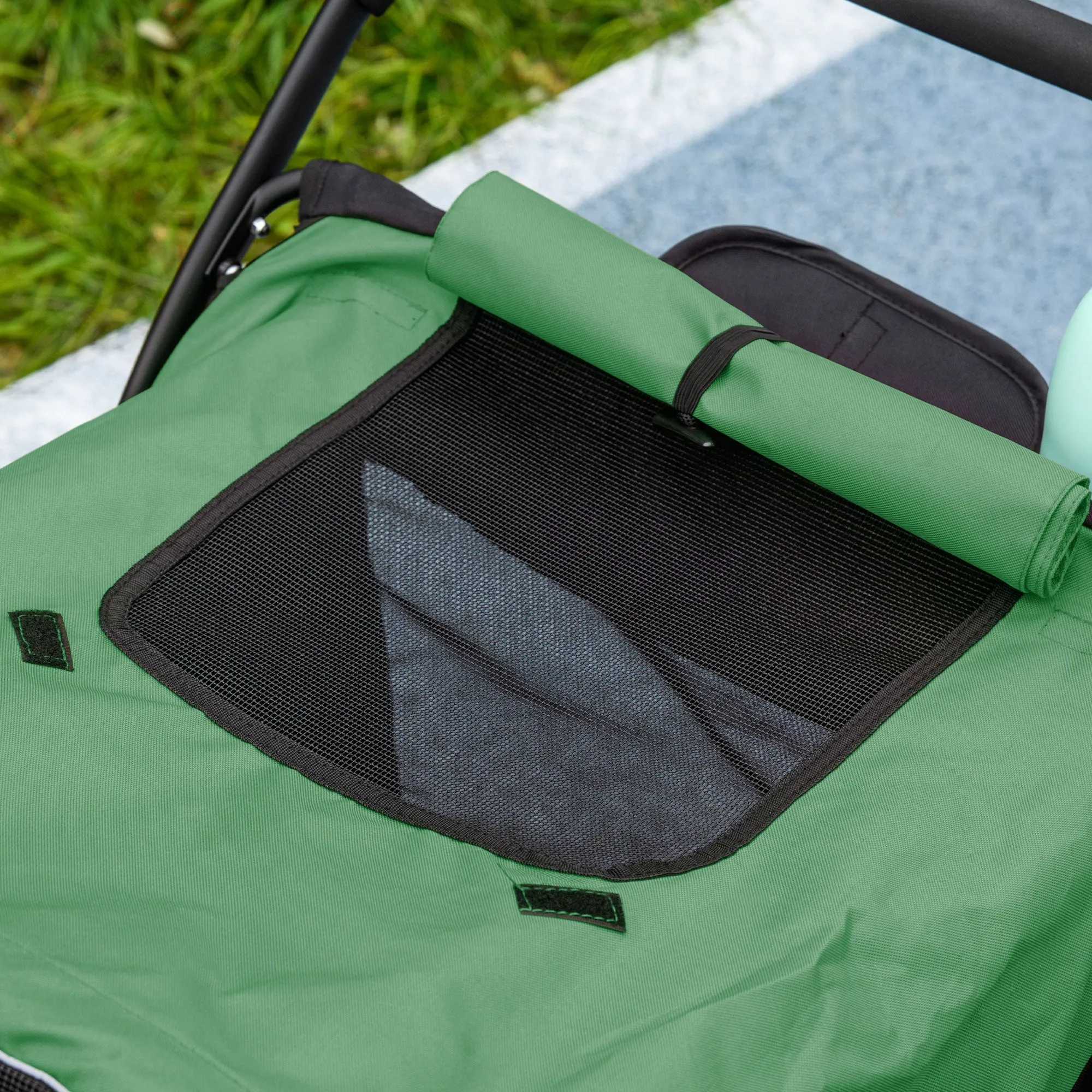 PawHut Foldable Pet Stroller with Cushion, for M, L Dogs