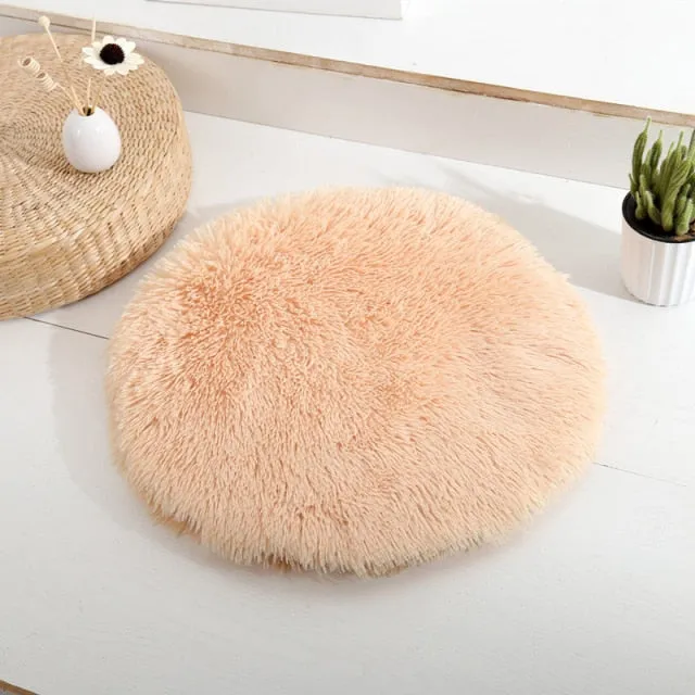 Round Plush Dog Mat