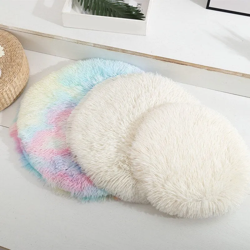 Round Plush Dog Mat