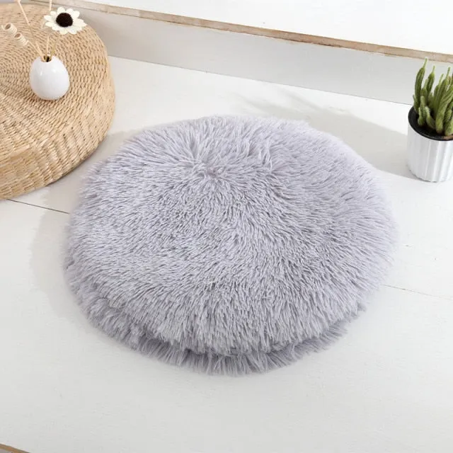 Round Plush Dog Mat