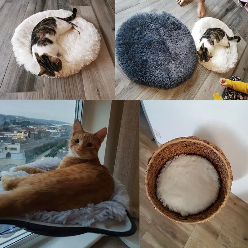 Round Plush Dog Mat