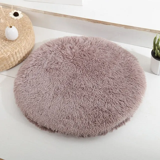Round Plush Dog Mat