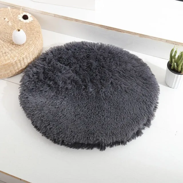 Round Plush Dog Mat