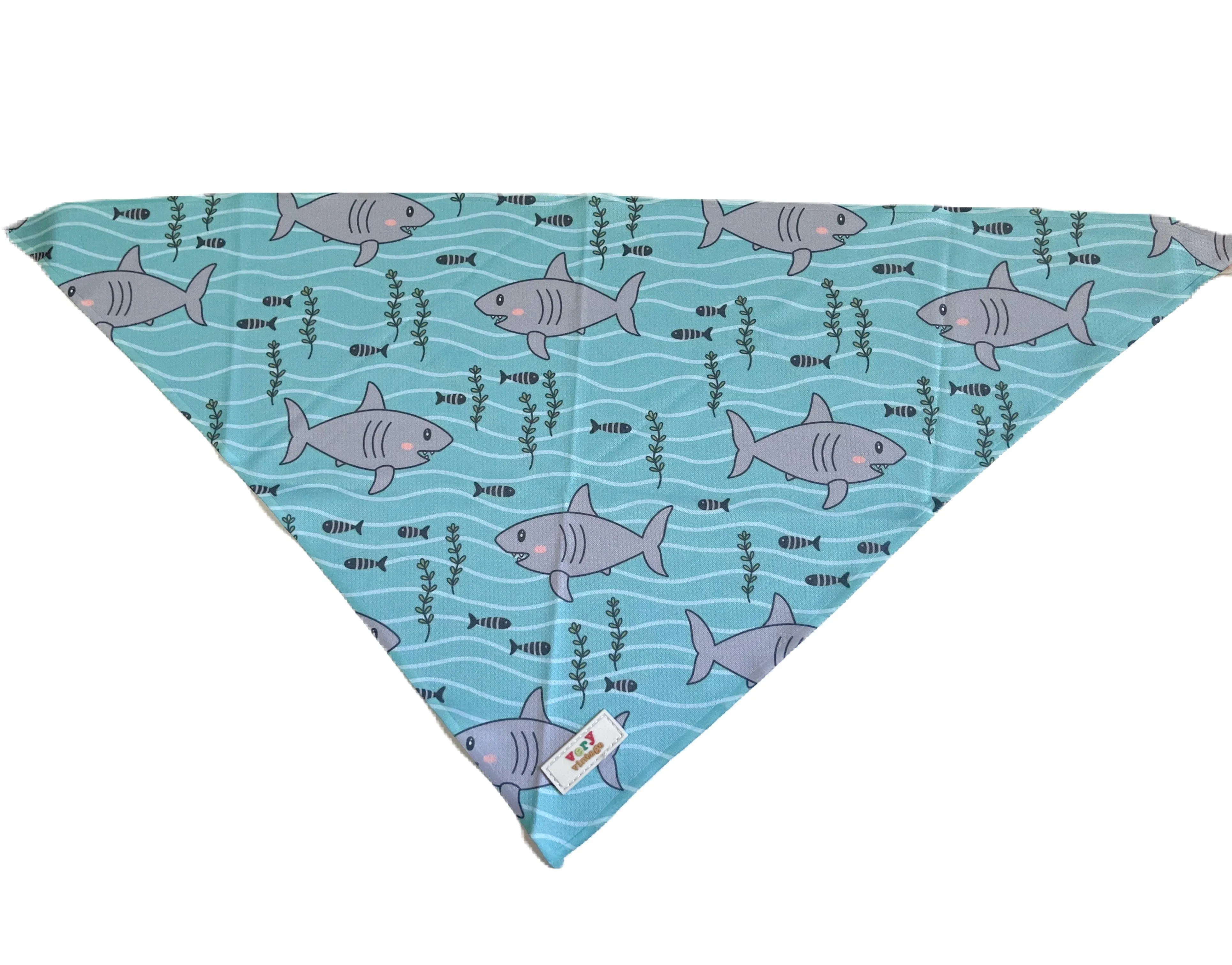 Shark Attack - Summer Nautical Beach Mesh Cooling Dog Bandana