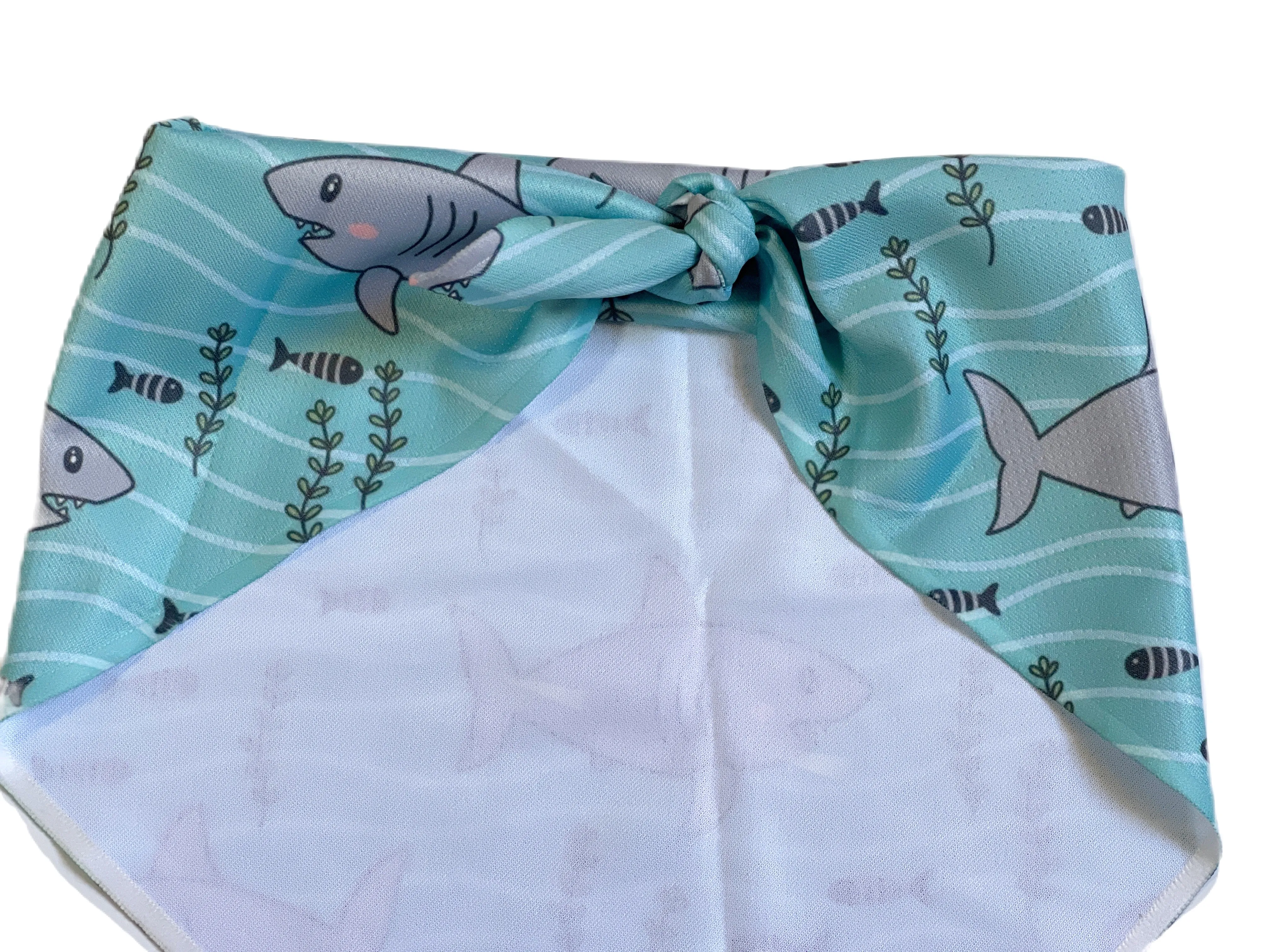 Shark Attack - Summer Nautical Beach Mesh Cooling Dog Bandana