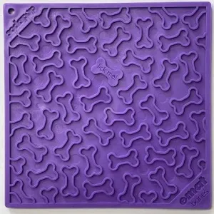 SodaPup - Bones Design Emat Enrichment Licking Mat - Purple