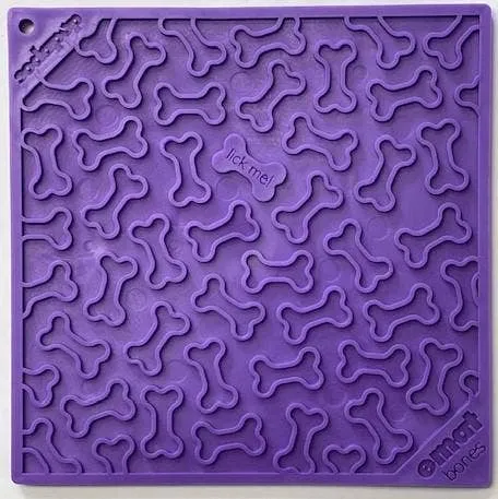 SodaPup - Bones Design Emat Enrichment Licking Mat - Purple