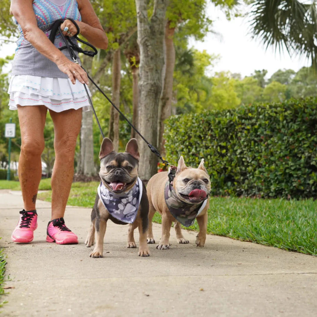Triangle Cooling Bandana: Paw Print Camo
