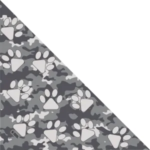 Triangle Cooling Bandana: Paw Print Camo