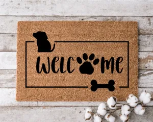 Welcome Doormat Dog Doormat, Perfect Gift for Dog Lovers, Personalized Door Mat, New Home Decor, Housewarming Gift